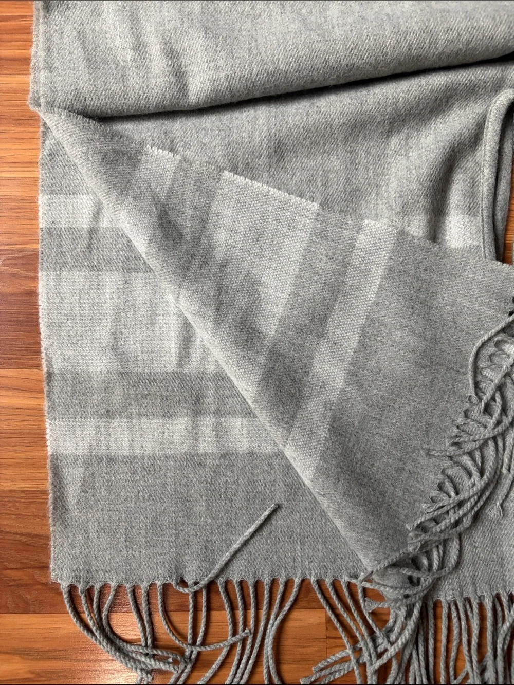 J. Crew Soft Light Gray Striped poncho Shawl with Fringe